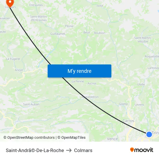 Saint-Andrã©-De-La-Roche to Colmars map