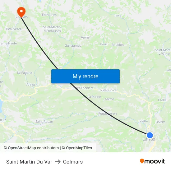 Saint-Martin-Du-Var to Colmars map