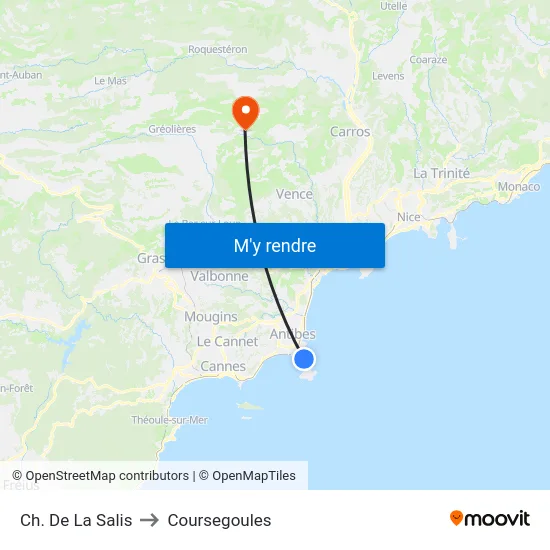 Ch. De La Salis to Coursegoules map