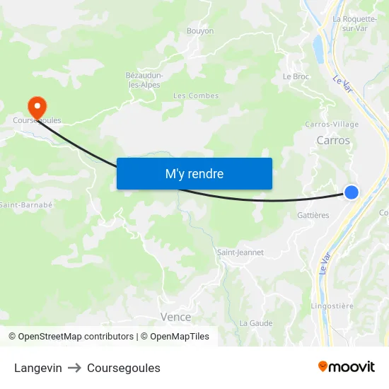 Langevin to Coursegoules map
