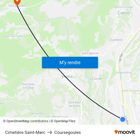 Cimetière Saint-Marc to Coursegoules map