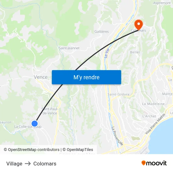 Village to Colomars map