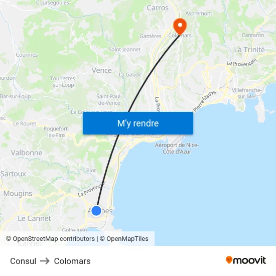 Consul to Colomars map
