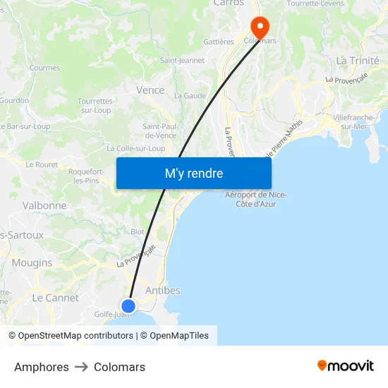Amphores to Colomars map