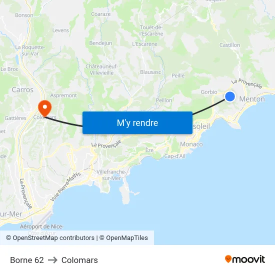 Borne 62 to Colomars map