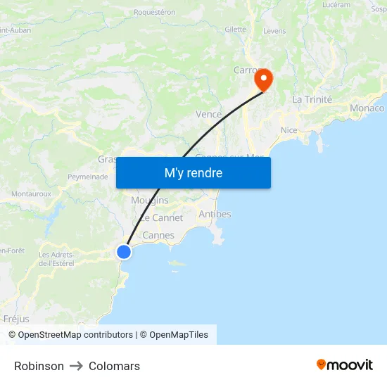 Robinson to Colomars map