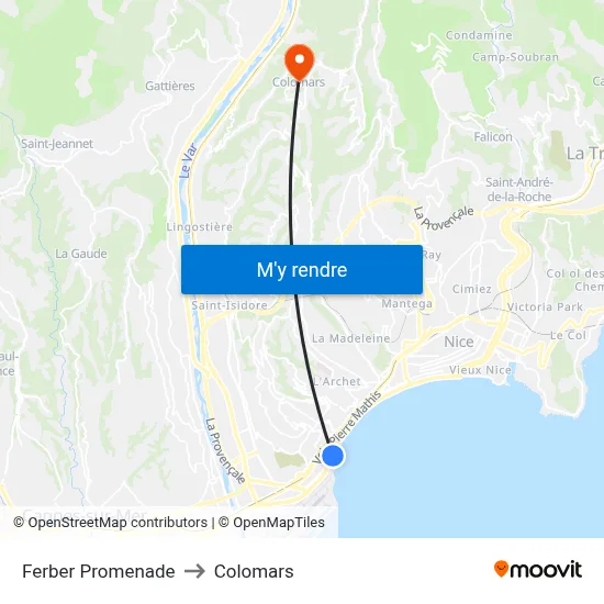 Ferber Promenade to Colomars map