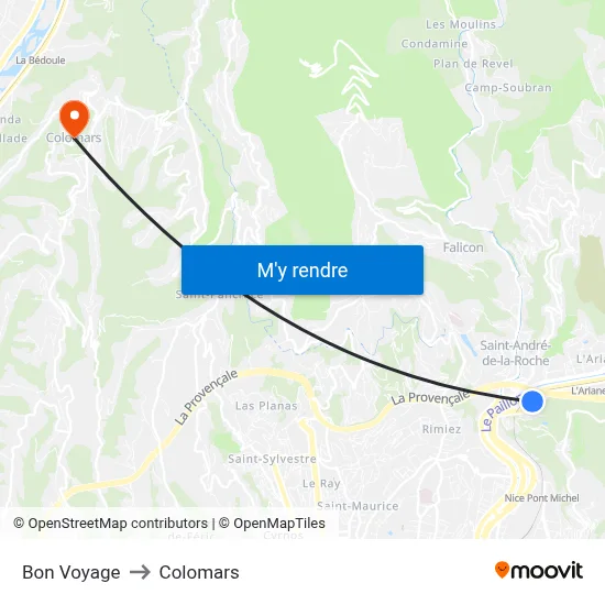 Bon Voyage to Colomars map