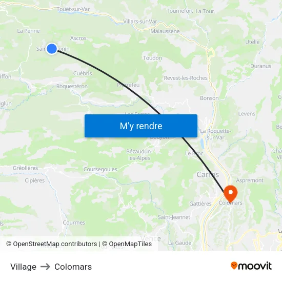 Village to Colomars map