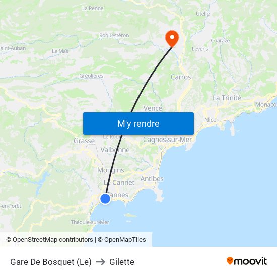 Gare De Bosquet (Le) to Gilette map