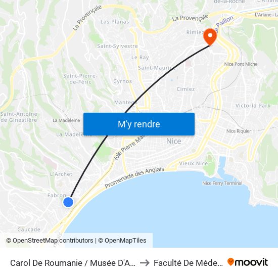 Carol De Roumanie / Musée D'Art Naïf to Faculté De Médecine map