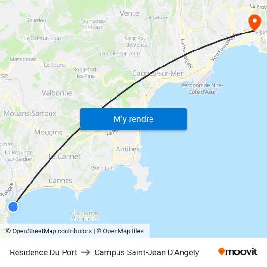 Résidence Du Port to Campus Saint-Jean D'Angély map