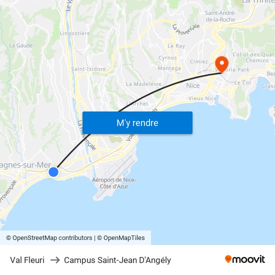 Val Fleuri to Campus Saint-Jean D'Angély map