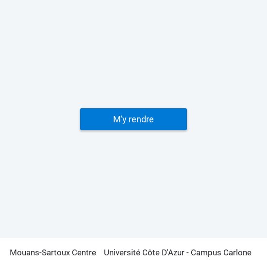 Mouans-Sartoux Centre to Université Côte D'Azur - Campus Carlone map