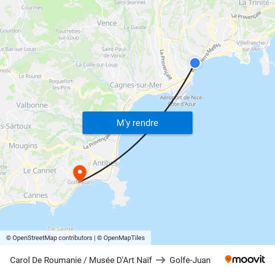 Carol De Roumanie / Musée D'Art Naïf to Golfe-Juan map