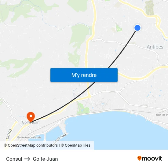 Consul to Golfe-Juan map