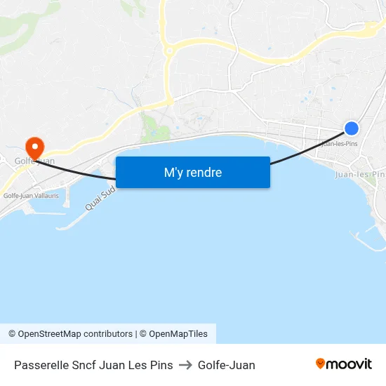 Passerelle Sncf Juan Les Pins to Golfe-Juan map