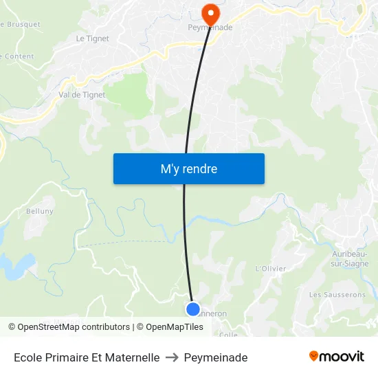 Ecole Primaire Et Maternelle to Peymeinade map