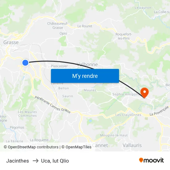 Jacinthes to Uca, Iut Qlio map