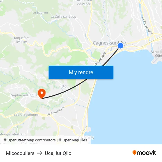 Micocouliers to Uca, Iut Qlio map