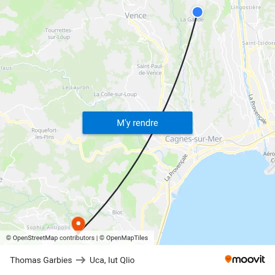 Thomas Garbies to Uca, Iut Qlio map