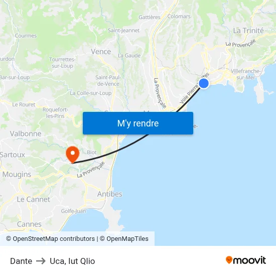 Dante to Uca, Iut Qlio map