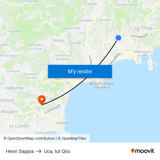 Henri Sappia to Uca, Iut Qlio map