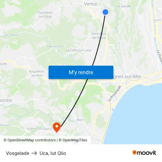 Vosgelade to Uca, Iut Qlio map