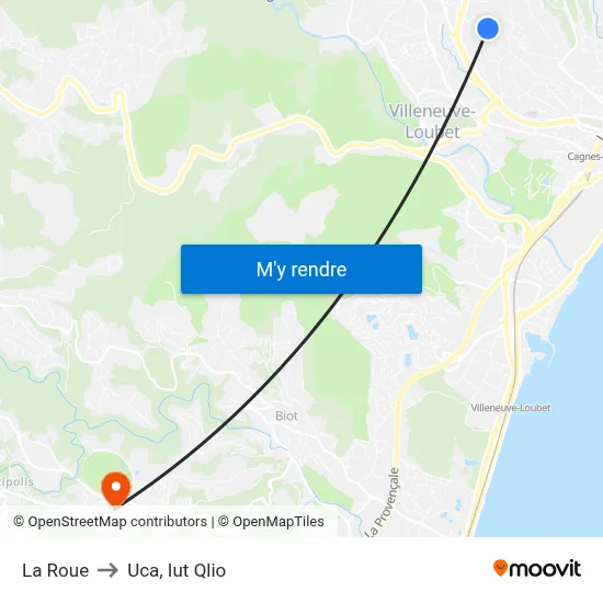 La Roue to Uca, Iut Qlio map