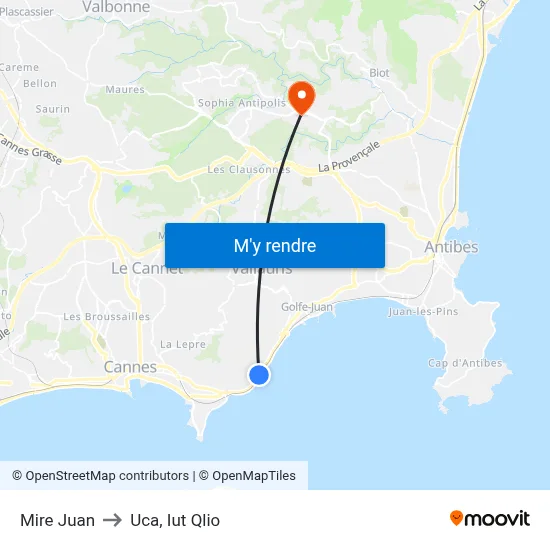 Mire Juan to Uca, Iut Qlio map