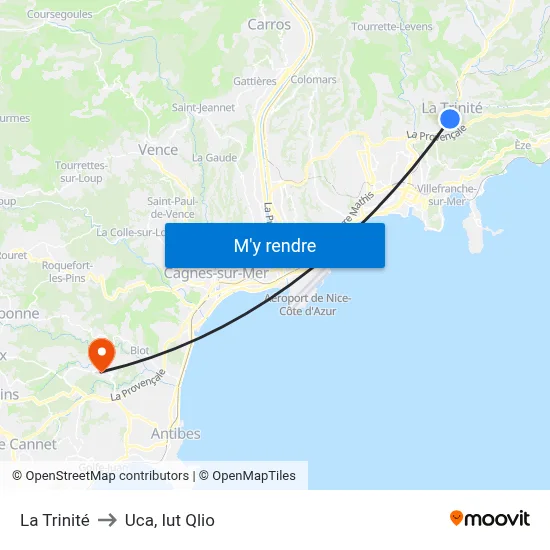 La Trinité to Uca, Iut Qlio map
