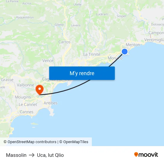 Massolin to Uca, Iut Qlio map