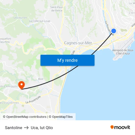 Santoline to Uca, Iut Qlio map