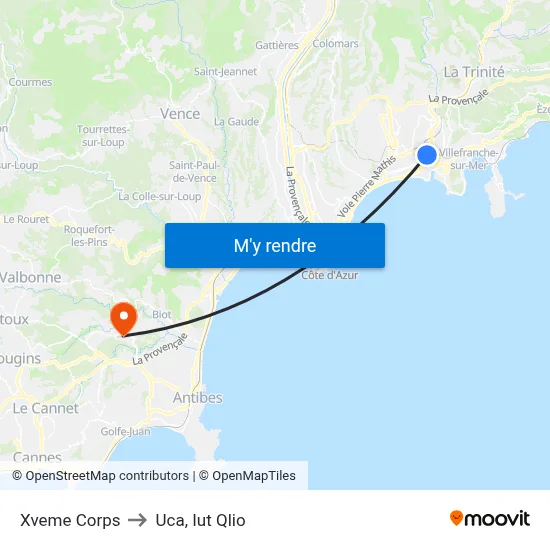 Xveme Corps to Uca, Iut Qlio map