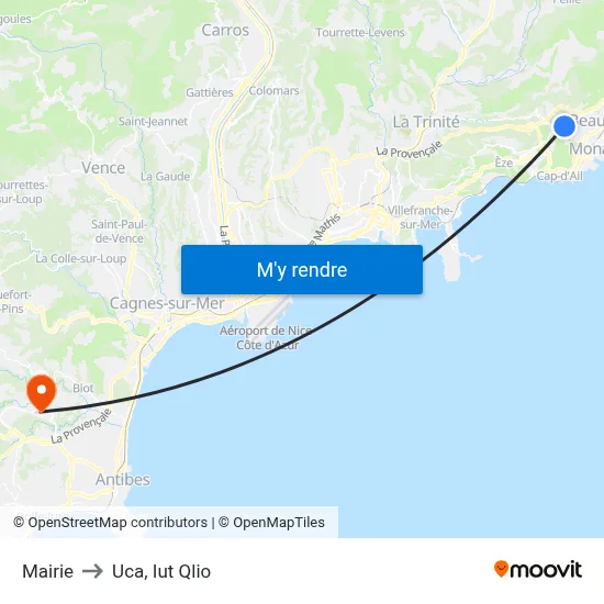 Mairie to Uca, Iut Qlio map