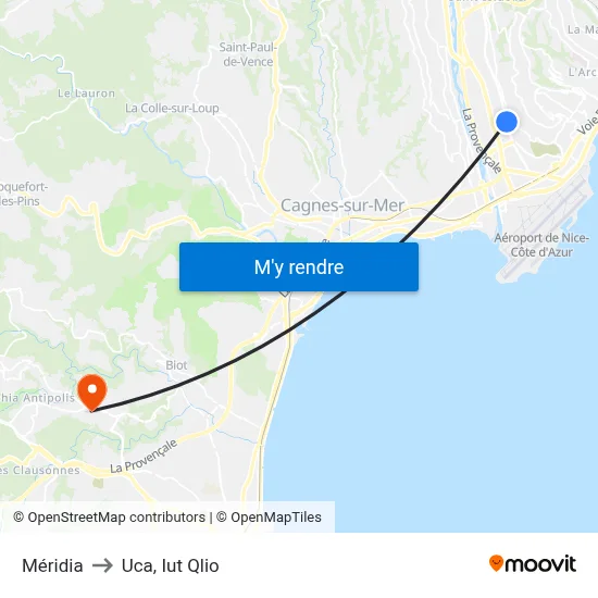 Méridia to Uca, Iut Qlio map