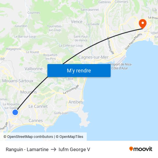 Ranguin - Lamartine to Iufm George V map