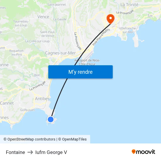 Fontaine to Iufm George V map