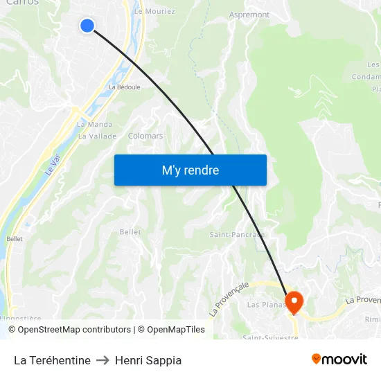 La Teréhentine to Henri Sappia map