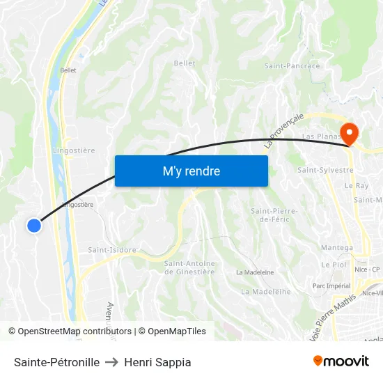 Sainte-Pétronille to Henri Sappia map