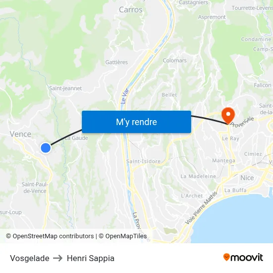 Vosgelade to Henri Sappia map