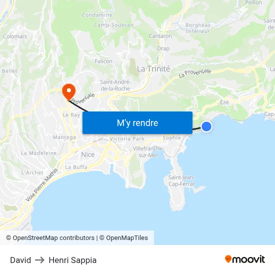 David to Henri Sappia map