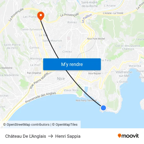 Château De L'Anglais to Henri Sappia map