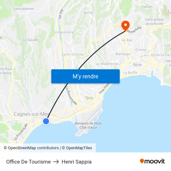 Office De Tourisme to Henri Sappia map