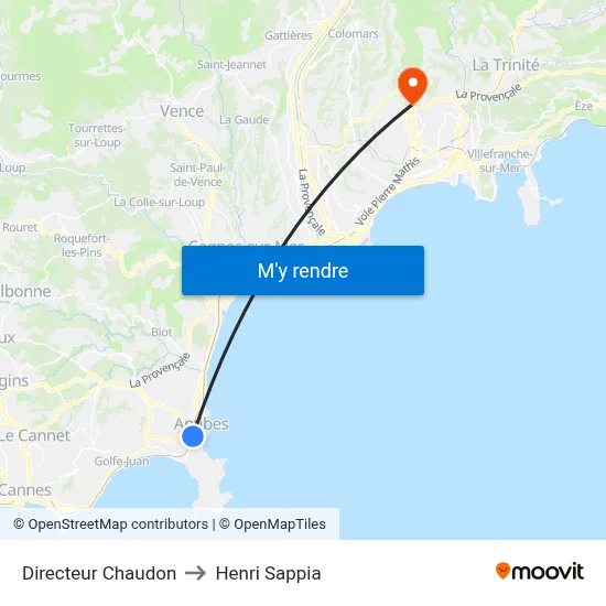 Directeur Chaudon to Henri Sappia map