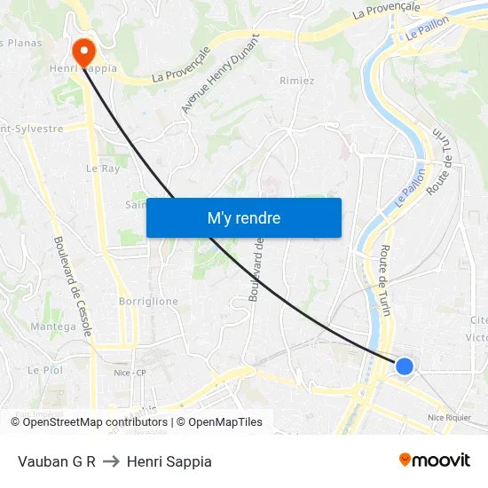 Vauban G R to Henri Sappia map