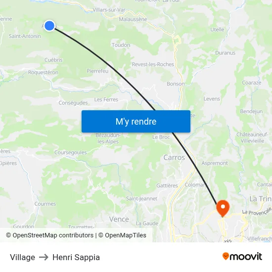 Village to Henri Sappia map