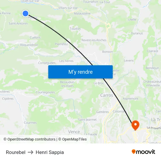 Rourebel to Henri Sappia map