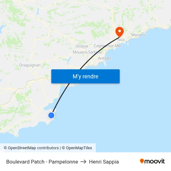 Boulevard Patch - Pampelonne to Henri Sappia map