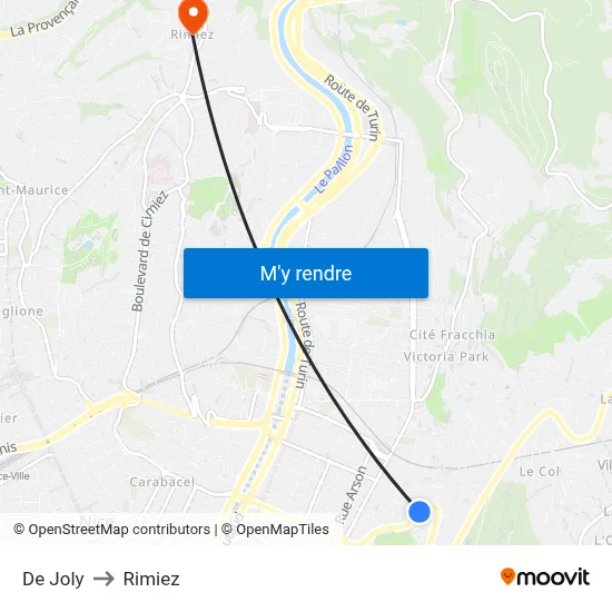 De Joly to Rimiez map